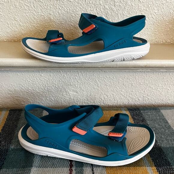 Crocs Womens Swiftwater Expedition Sport Sandals Teal Size 7 Outdoor Water - Picture 2 of 12